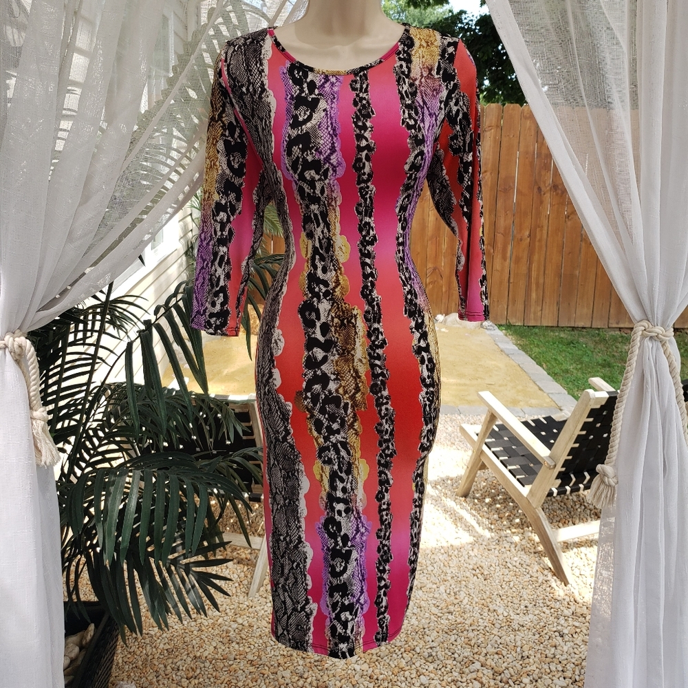 Snake print dress